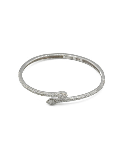 Sterling Silver CZ Ladies Bangle