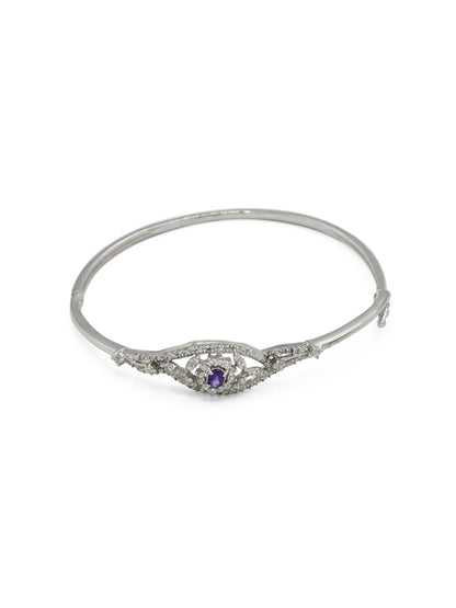 Sterling Silver CZ Ladies Bangle