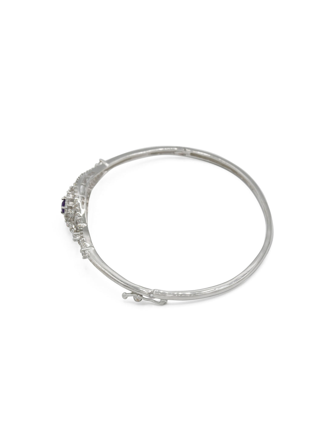 Sterling Silver CZ Ladies Bangle