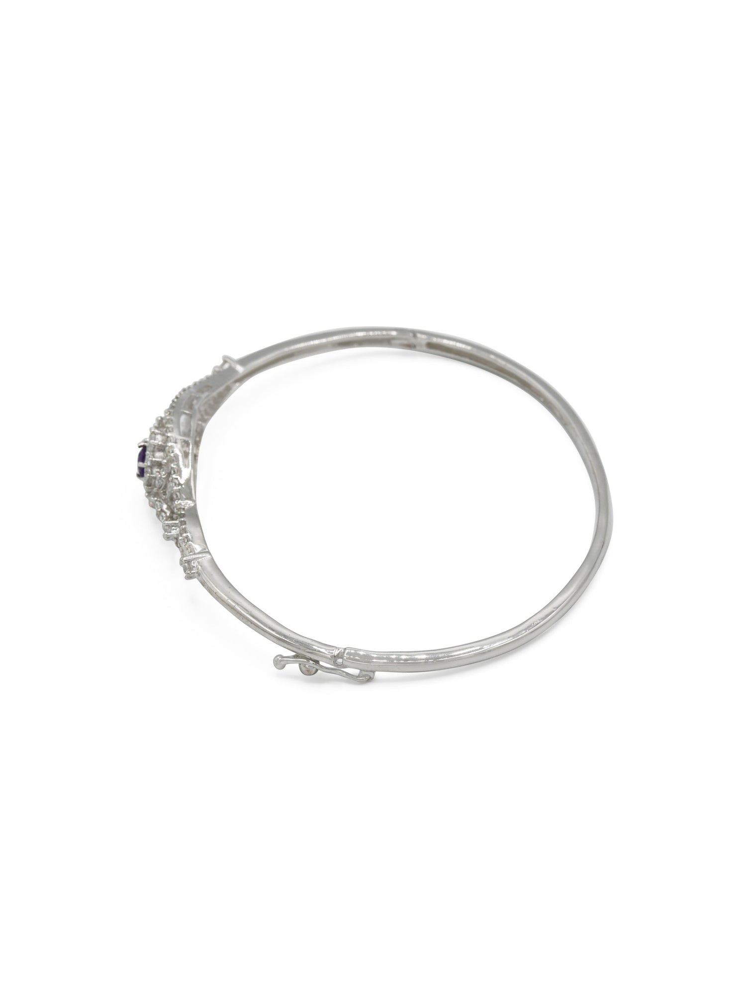 Sterling Silver CZ Ladies Bangle