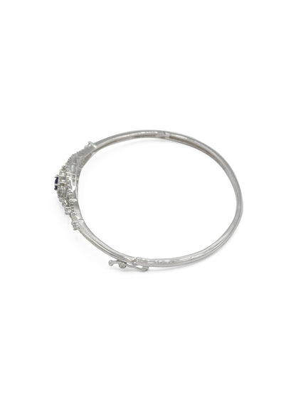 Sterling Silver CZ Ladies Bangle