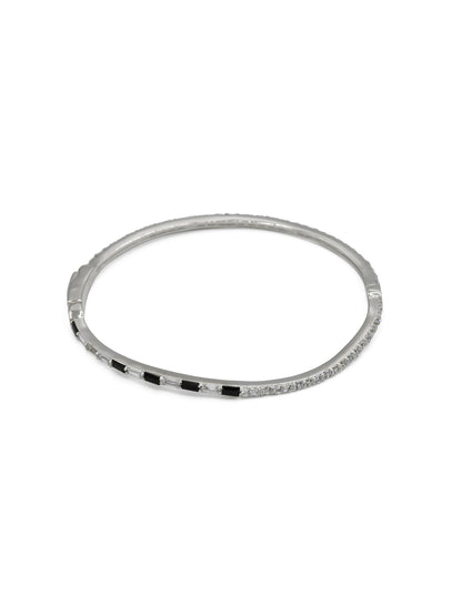 Sterling Silver CZ Ladies Bangle