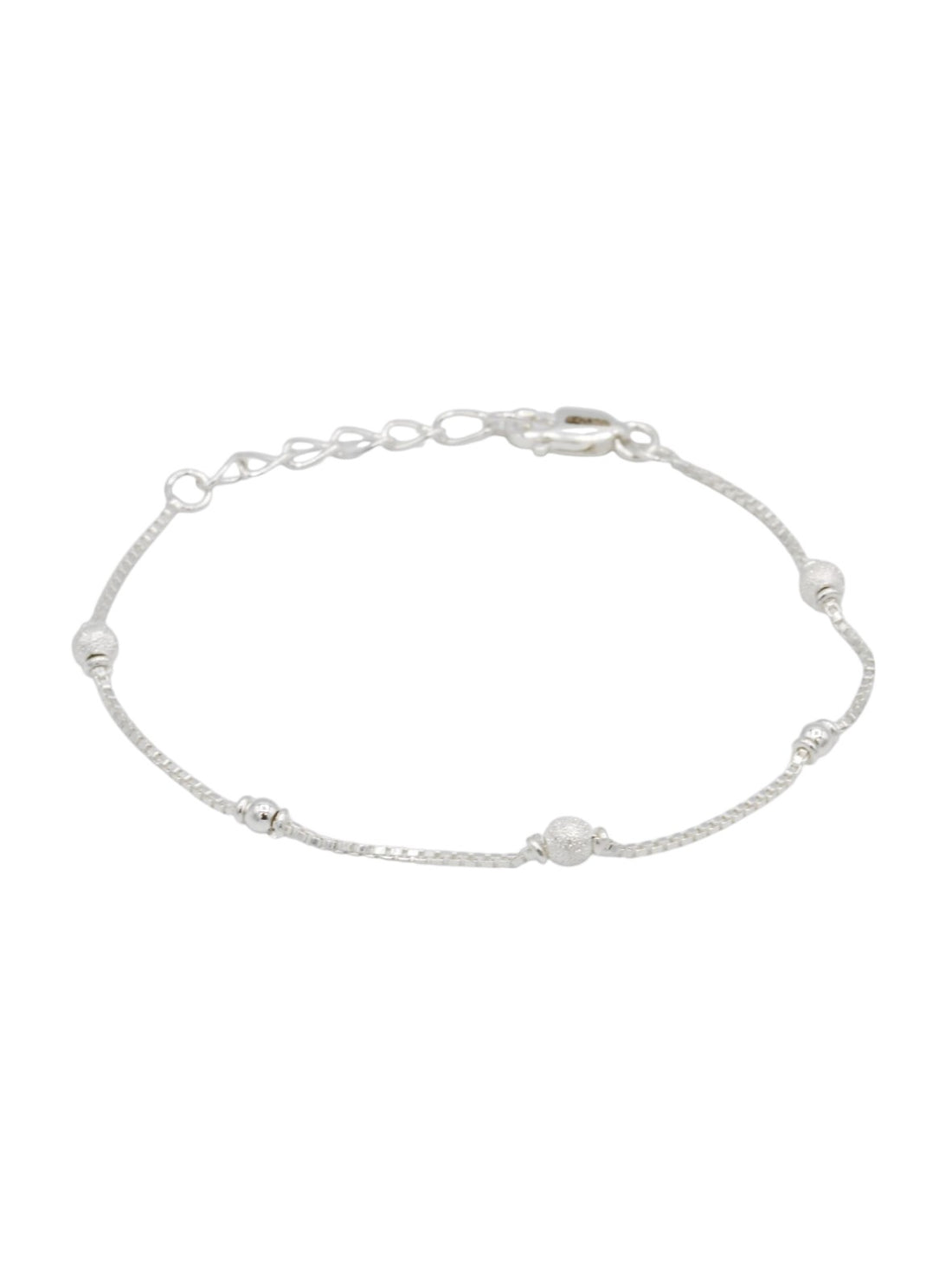 Sterling Silver Ball Ladies Bracelet