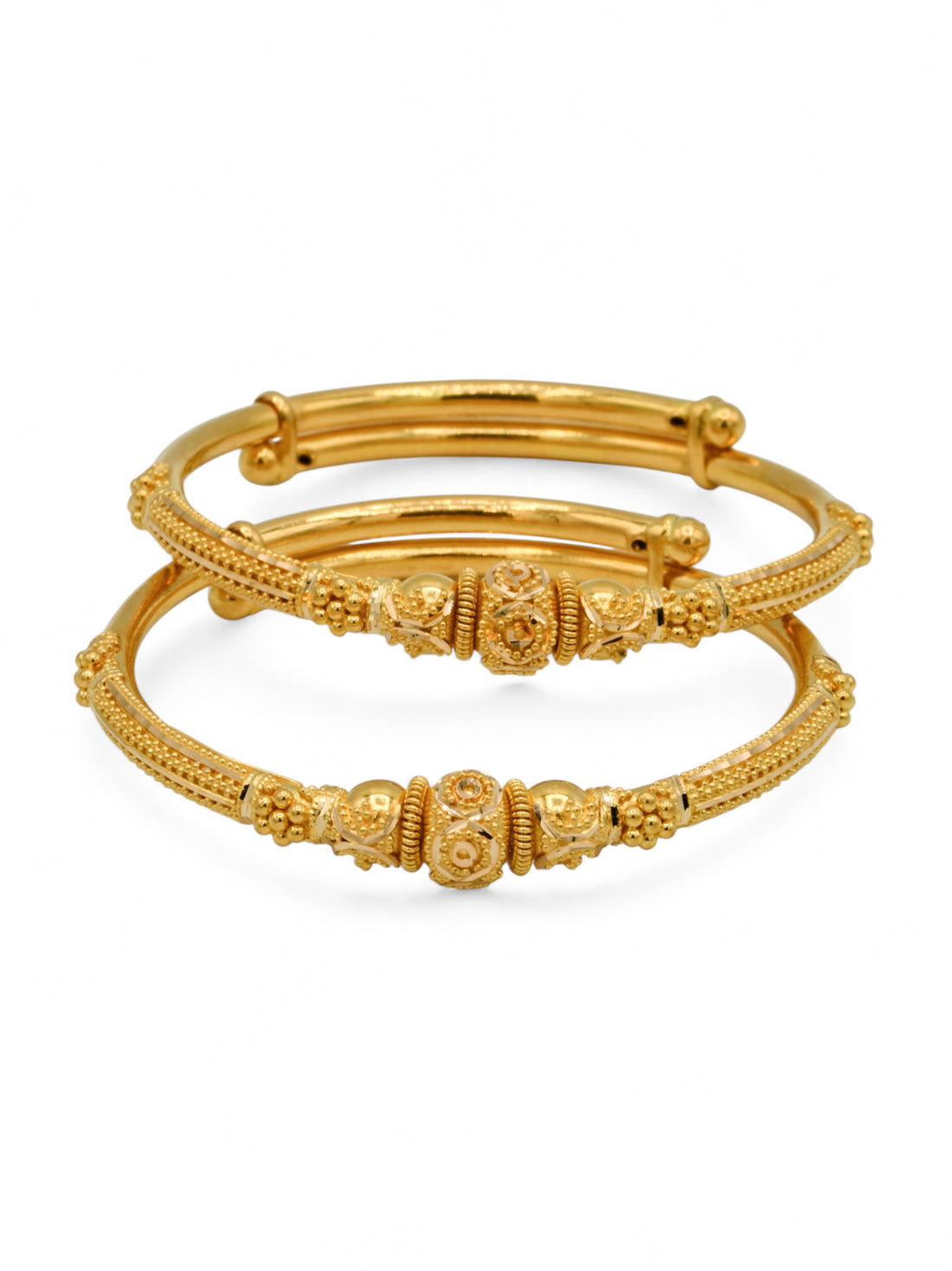 22ct Gold Adjustable Pair Baby Bangle