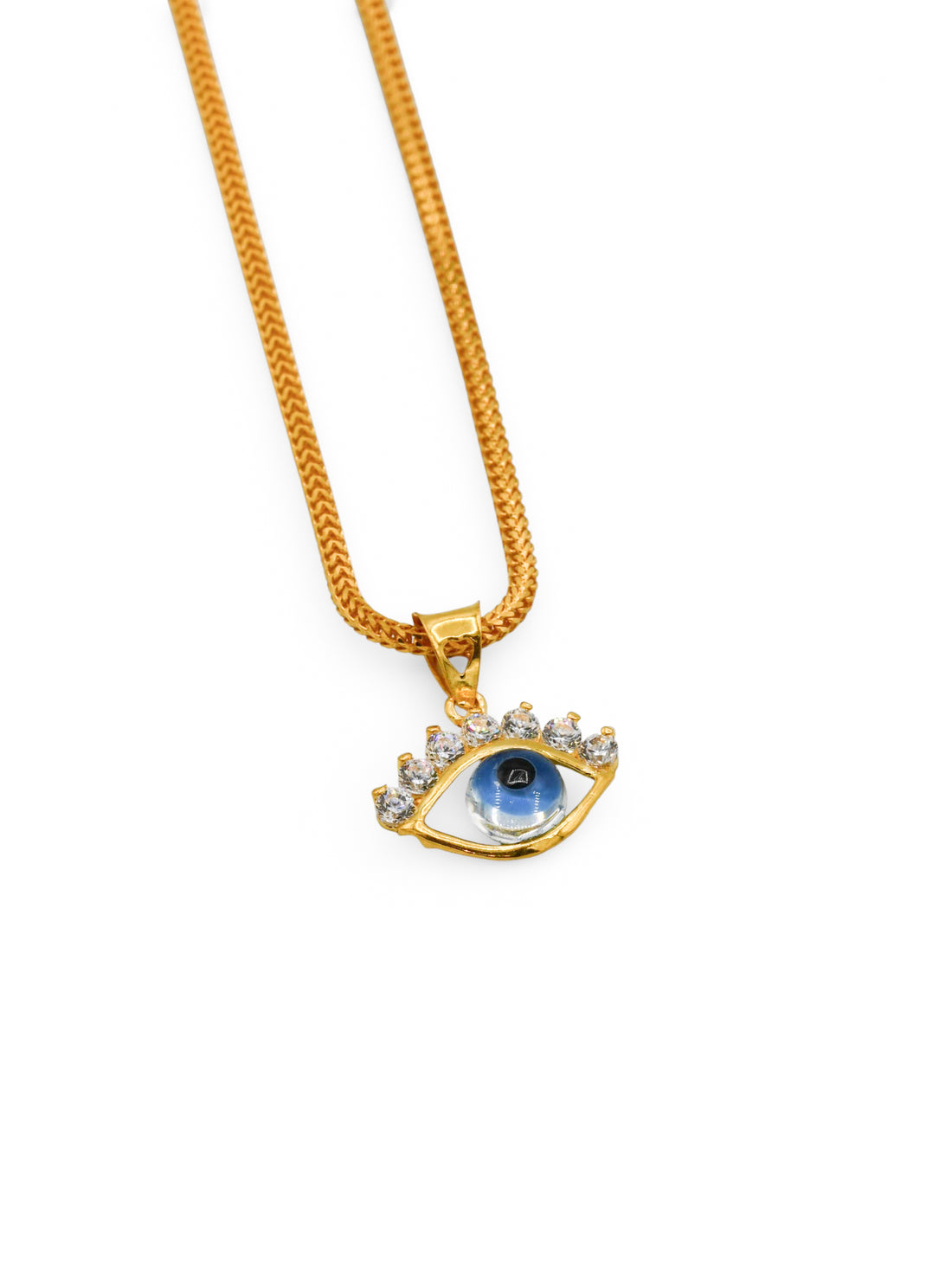 22Ct Gold CZ Evil Eye Pendant
