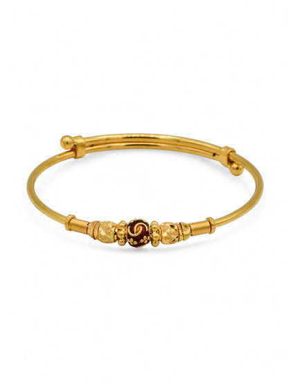 22ct Gold Minakari Ball Adjustable Pair Baby Bangle