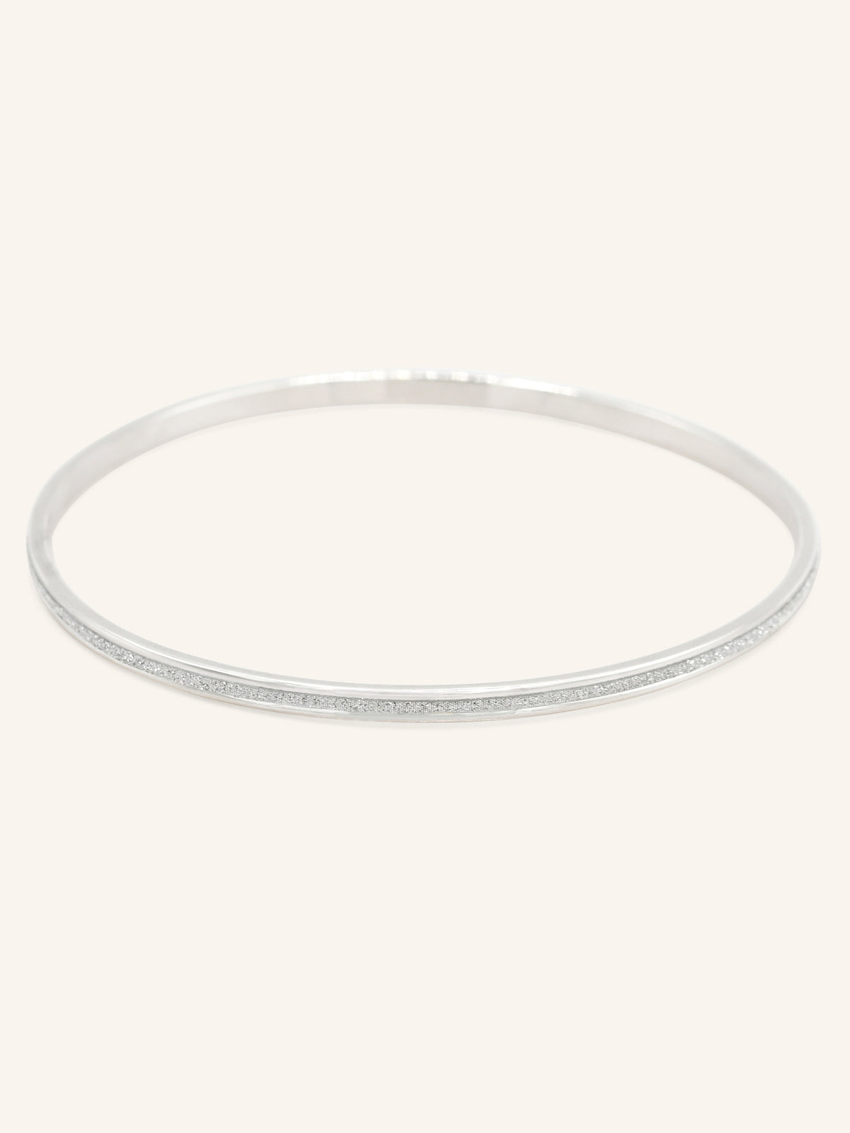 Sterling Silver Sparkle Bangle