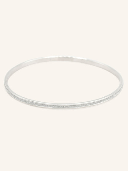 Sterling Silver Sparkle Bangle