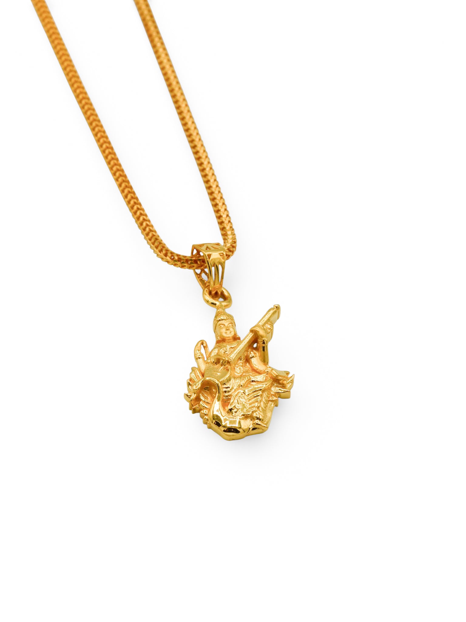 22Ct Gold Saraswati Mata Pendant