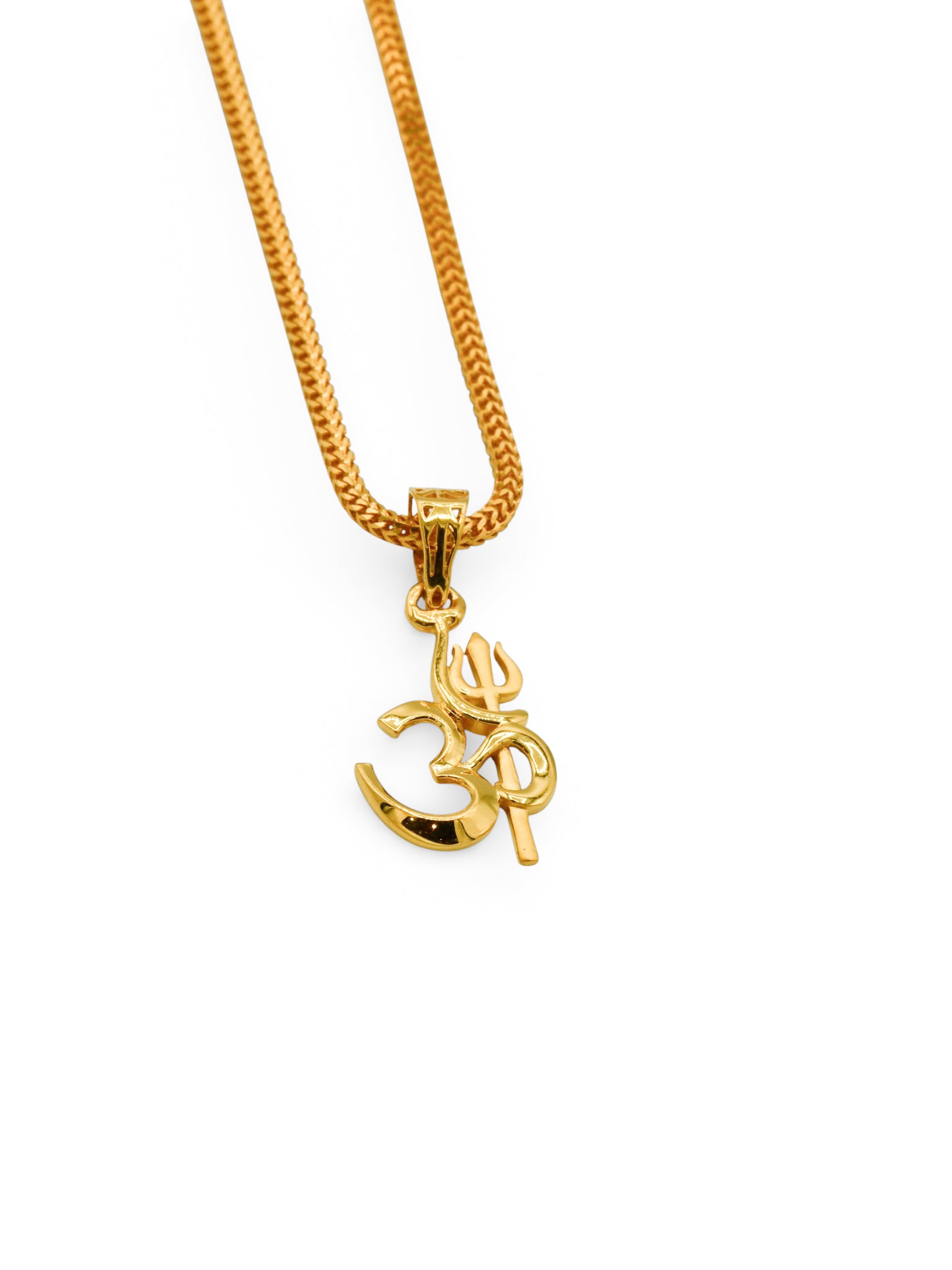 22Ct Gold Om Trishul Pendant