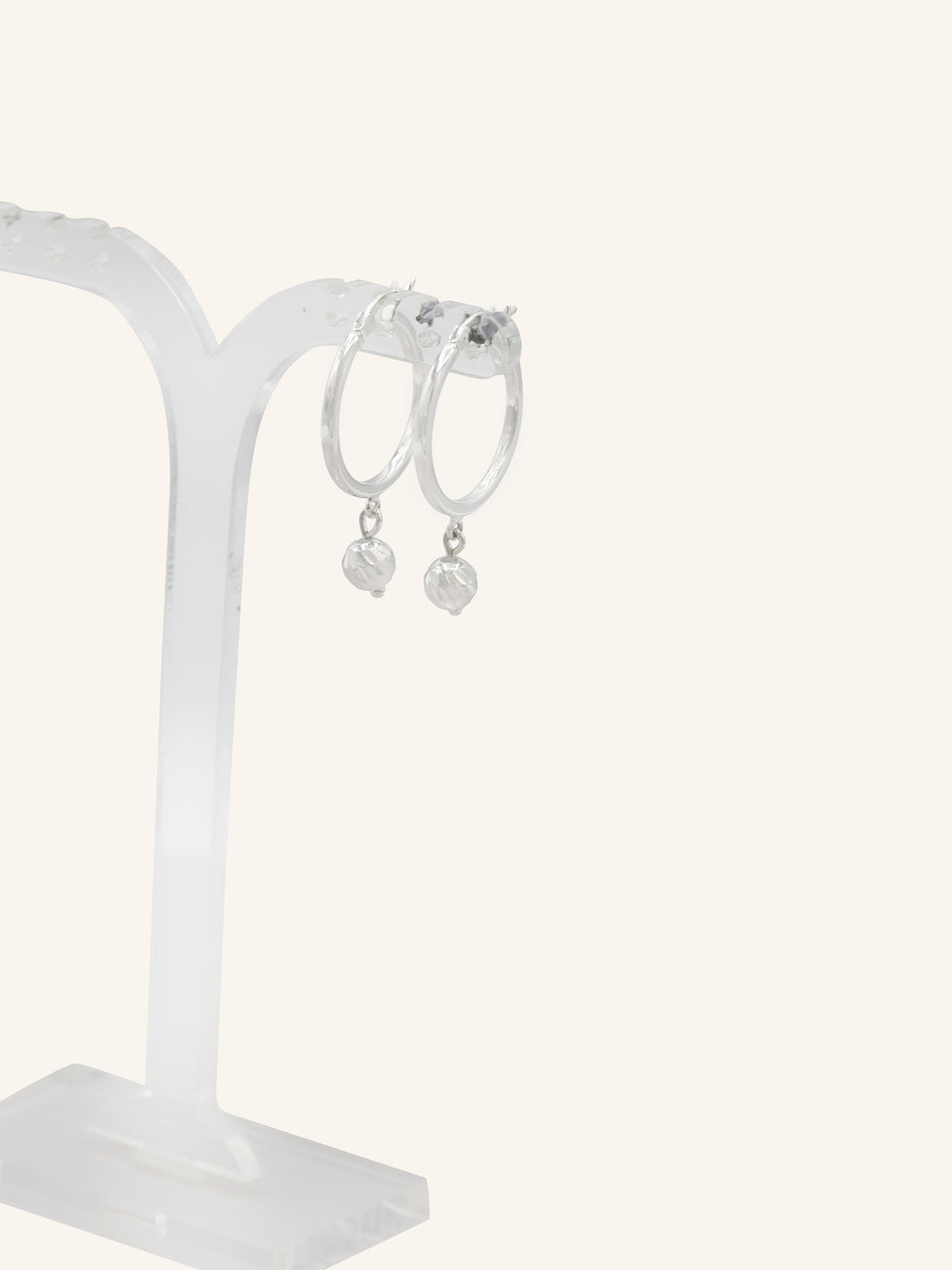 Sterling Silver Drop Bali Earrings