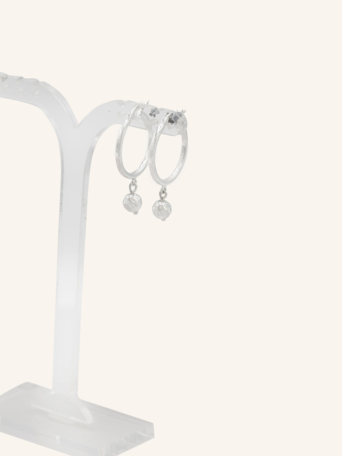 Sterling Silver Drop Bali Earrings