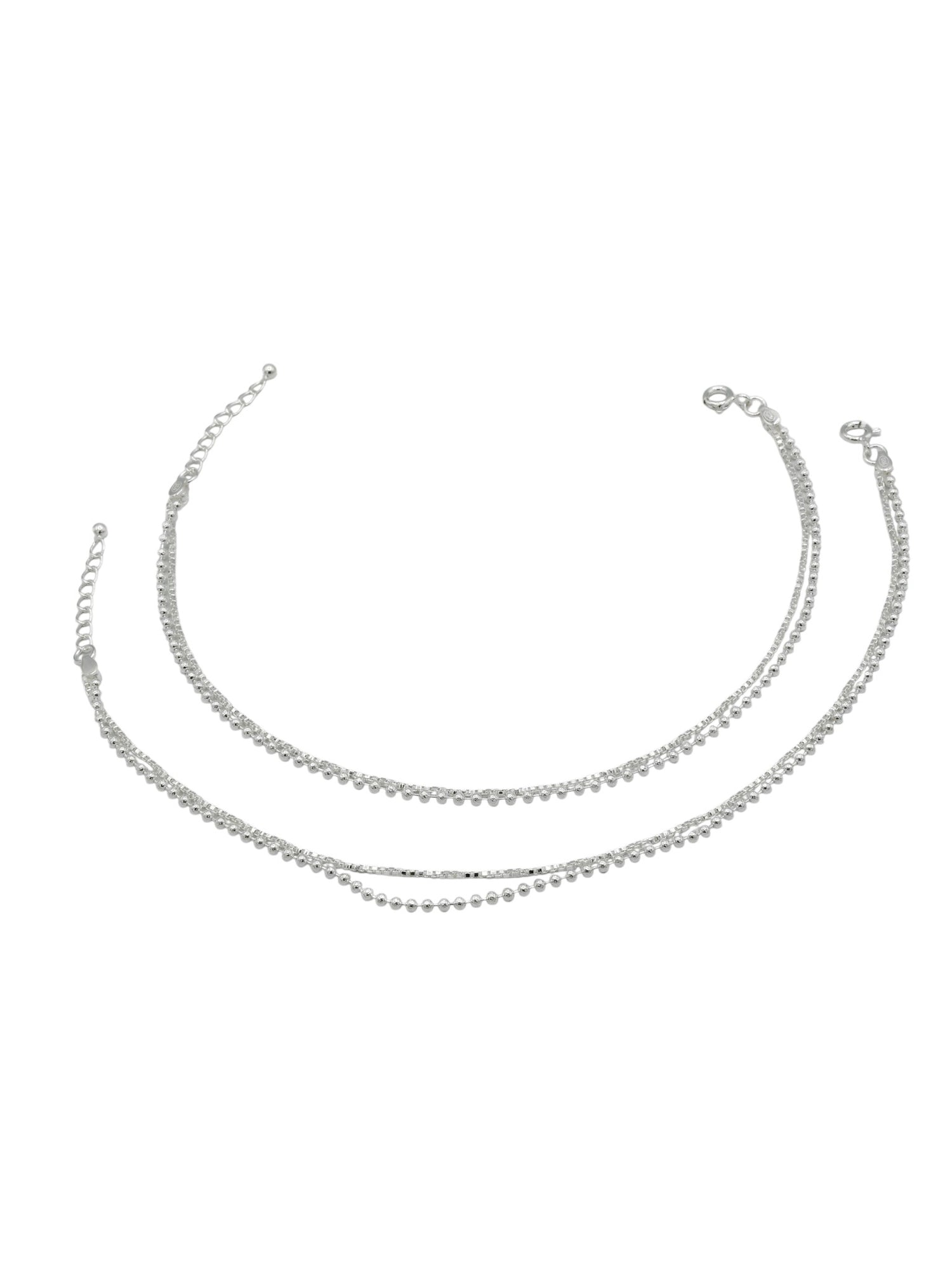 Sterling Silver Ladies Anklets - Roop Darshan
