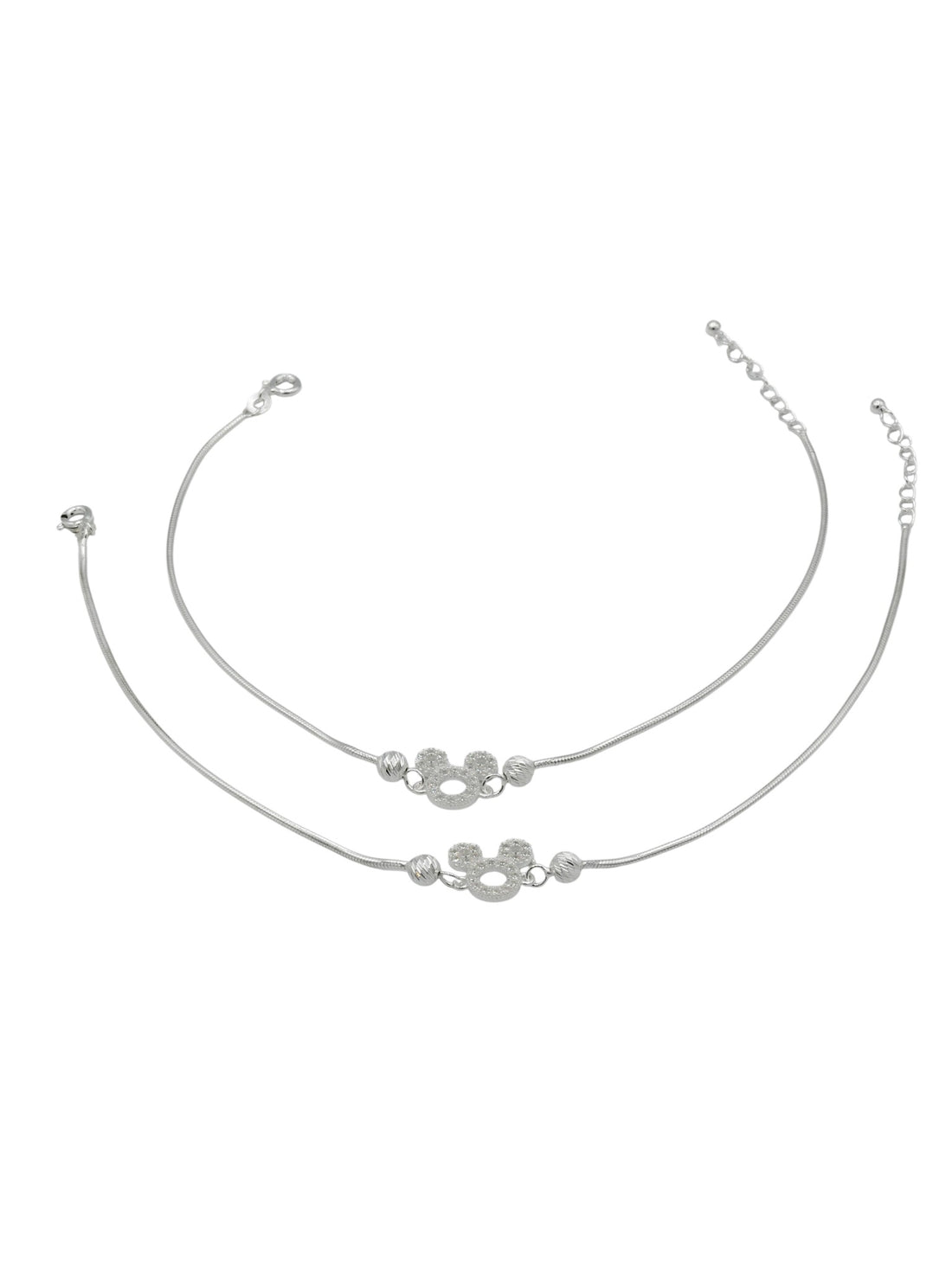 Ladies Silver Anklets - Roop Darshan