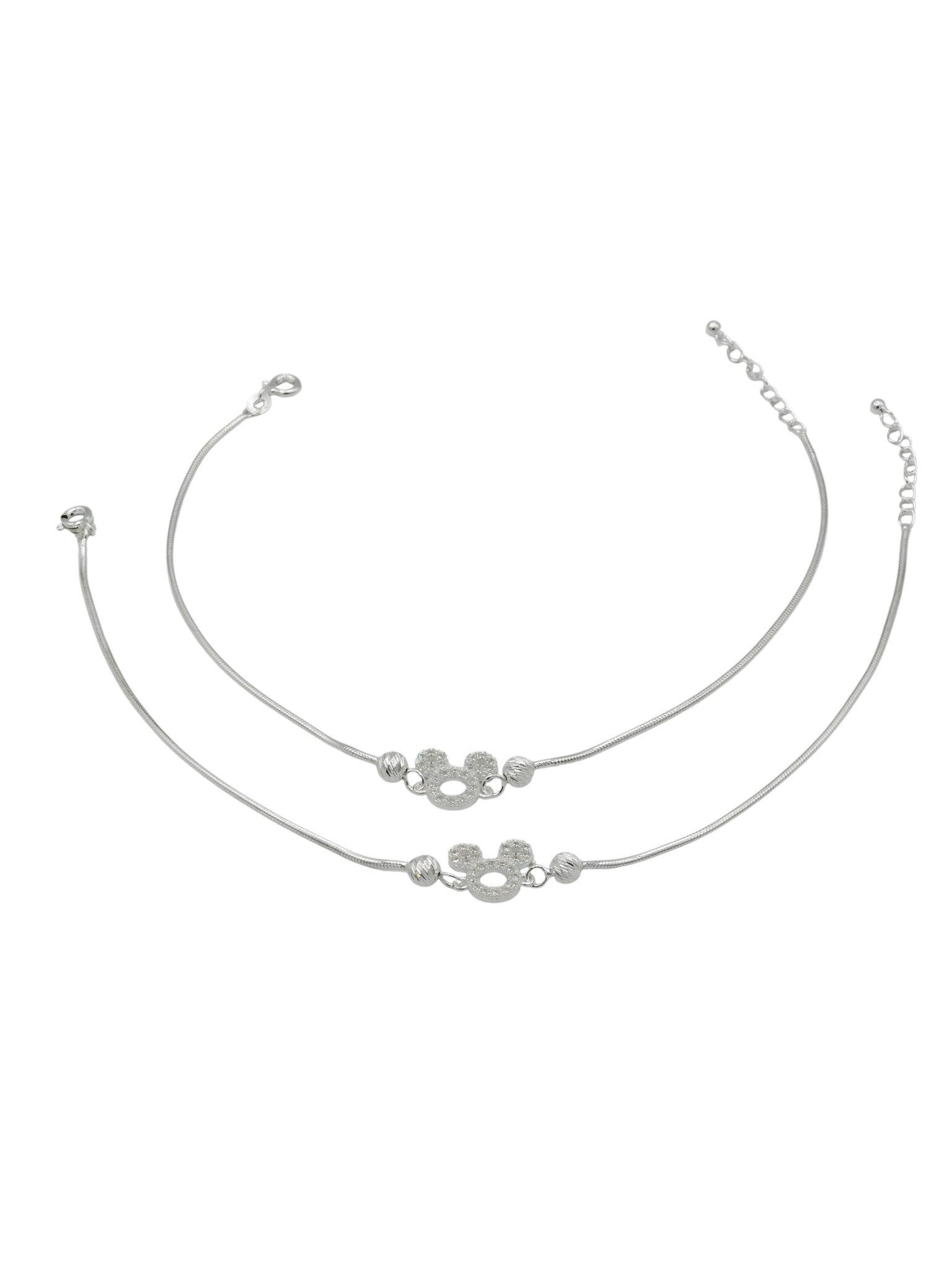 Ladies Silver Anklets - Roop Darshan