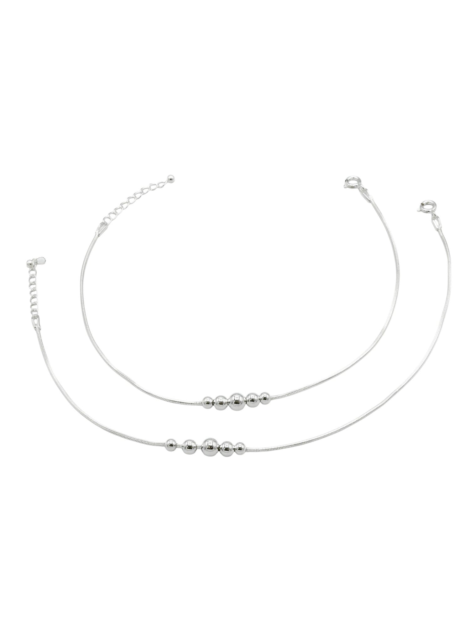 Sterling Silver Ladies Anklets - Roop Darshan
