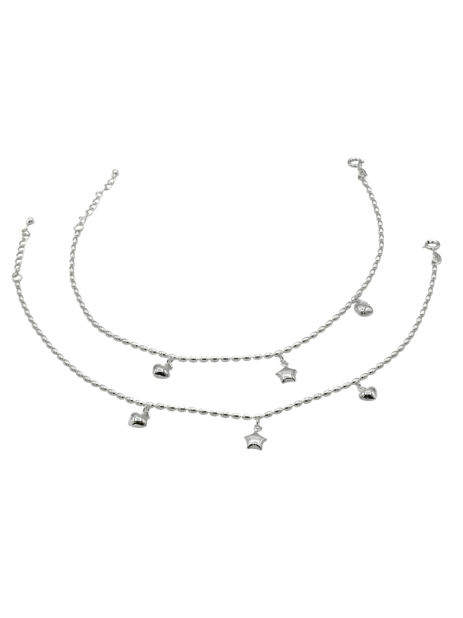 Sterling Silver Ladies Anklets - Roop Darshan