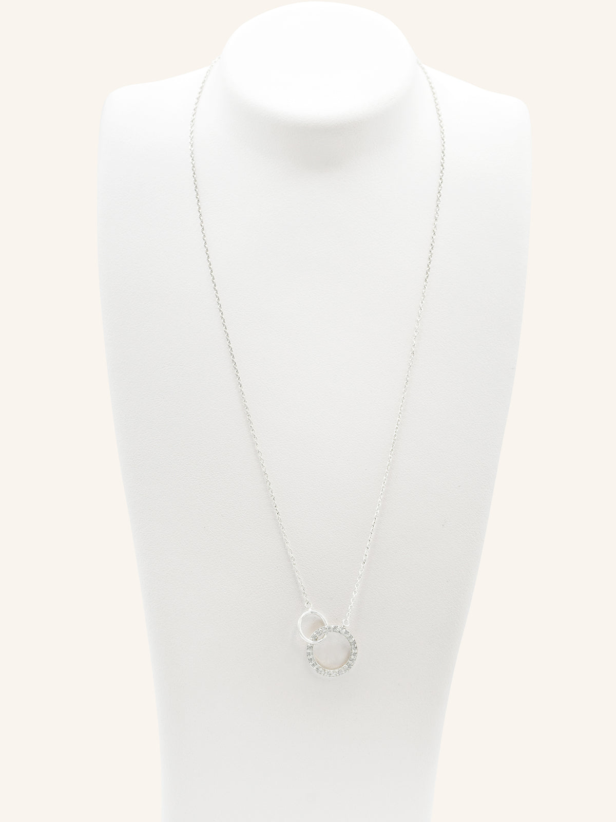 Interlocking Circles Sterling Silver Necklace