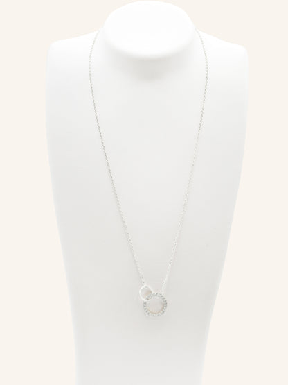 Interlocking Circles Sterling Silver Necklace