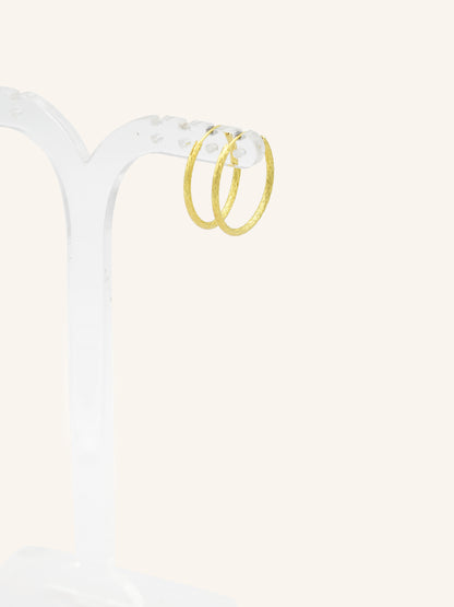Textured Gold Plated Sterling Silver Balis