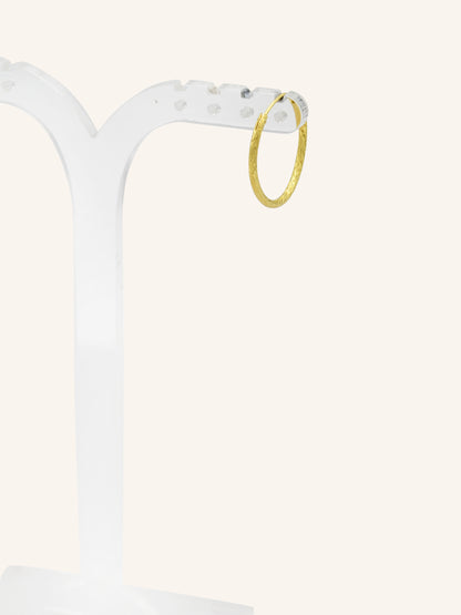 Textured Gold Plated Sterling Silver Balis