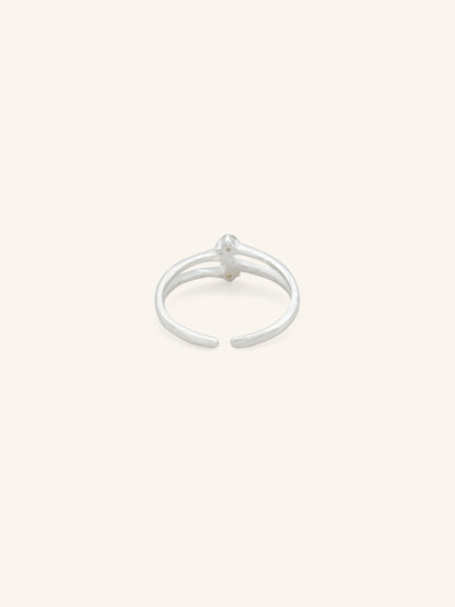 Double CZ Sterling Silver Toe Ring