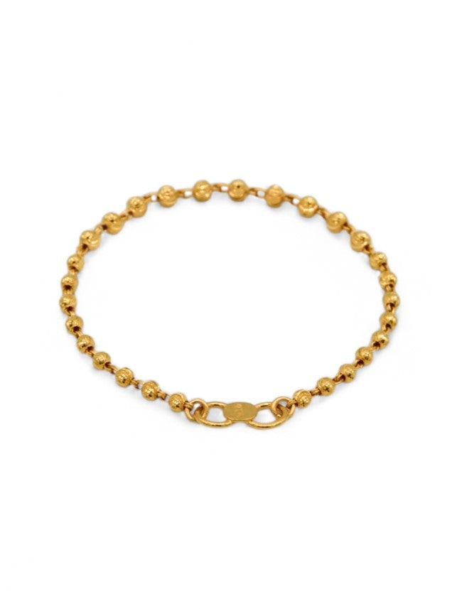 22ct Gold Ball Pair Baby Bracelet - Roop Darshan