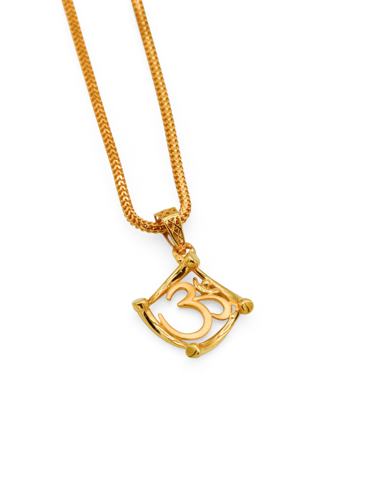 22Ct Gold Om Pendant - Roop Darshan