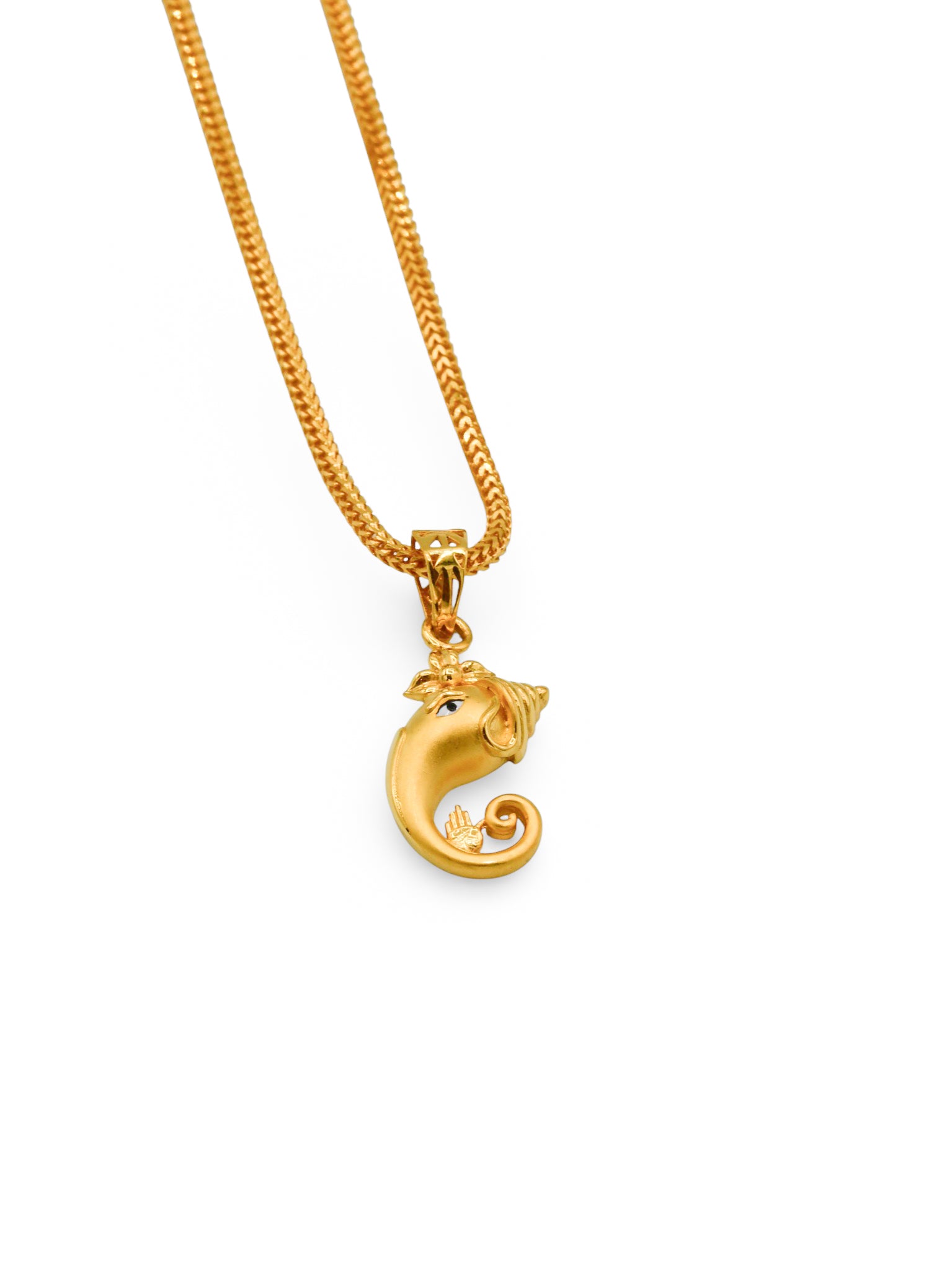 22Ct Gold Ganeshji Pendant - Roop Darshan