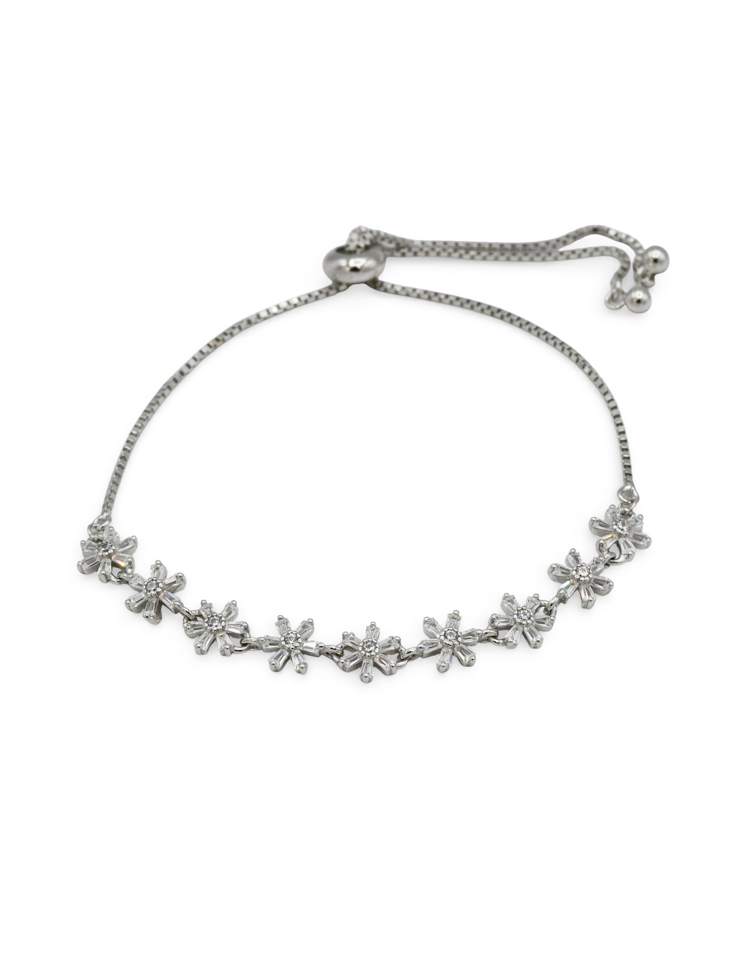 Sterling Silver CZ Bracelet - Roop Darshan