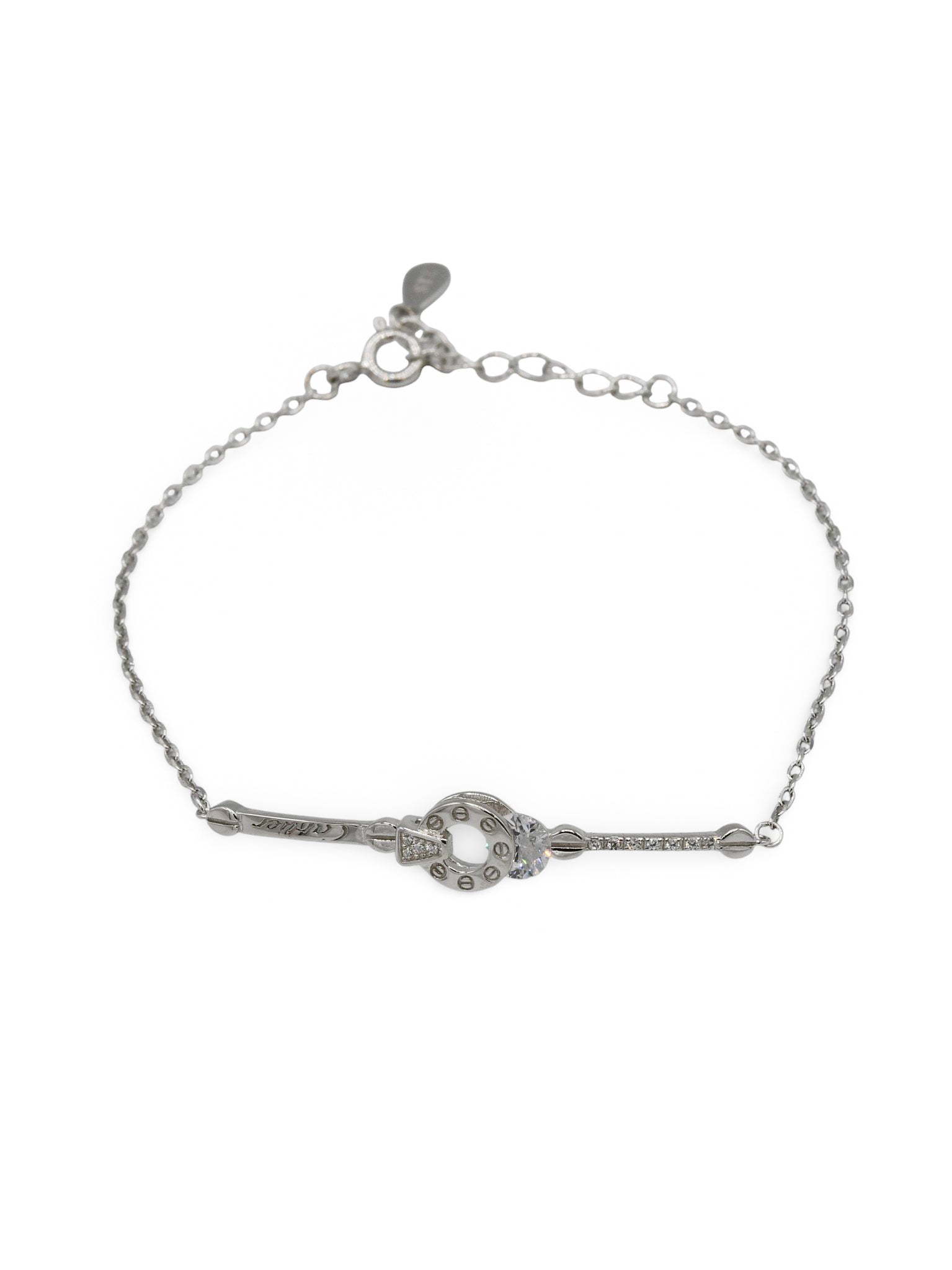 Sterling Silver CZ Bracelet - Roop Darshan