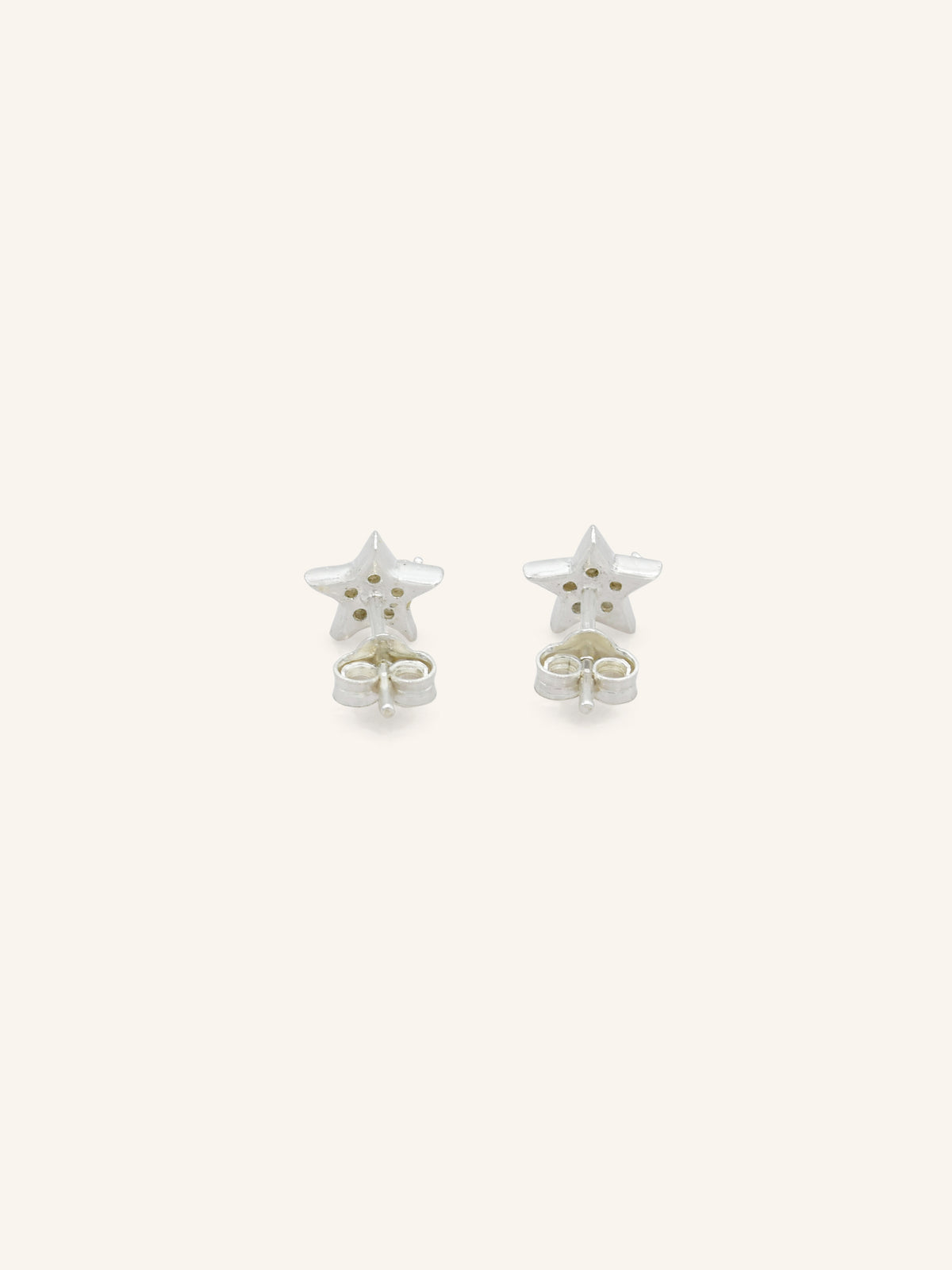 Star Sterling Silver CZ Studs