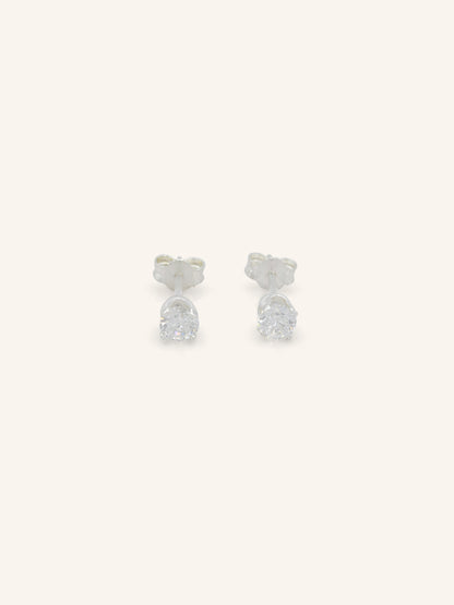 Sterling Silver Silver CZ Studs