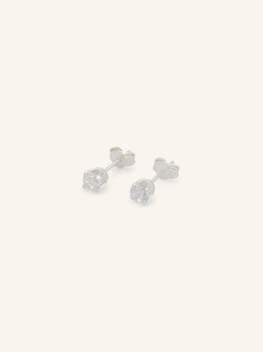 Sterling Silver Silver CZ Studs