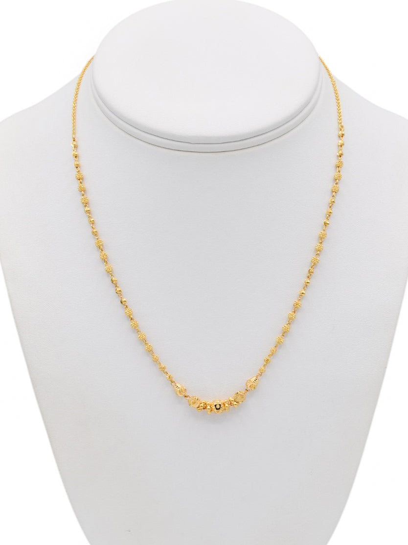 22ct Gold Ball Fancy Chain – Roop Darshan