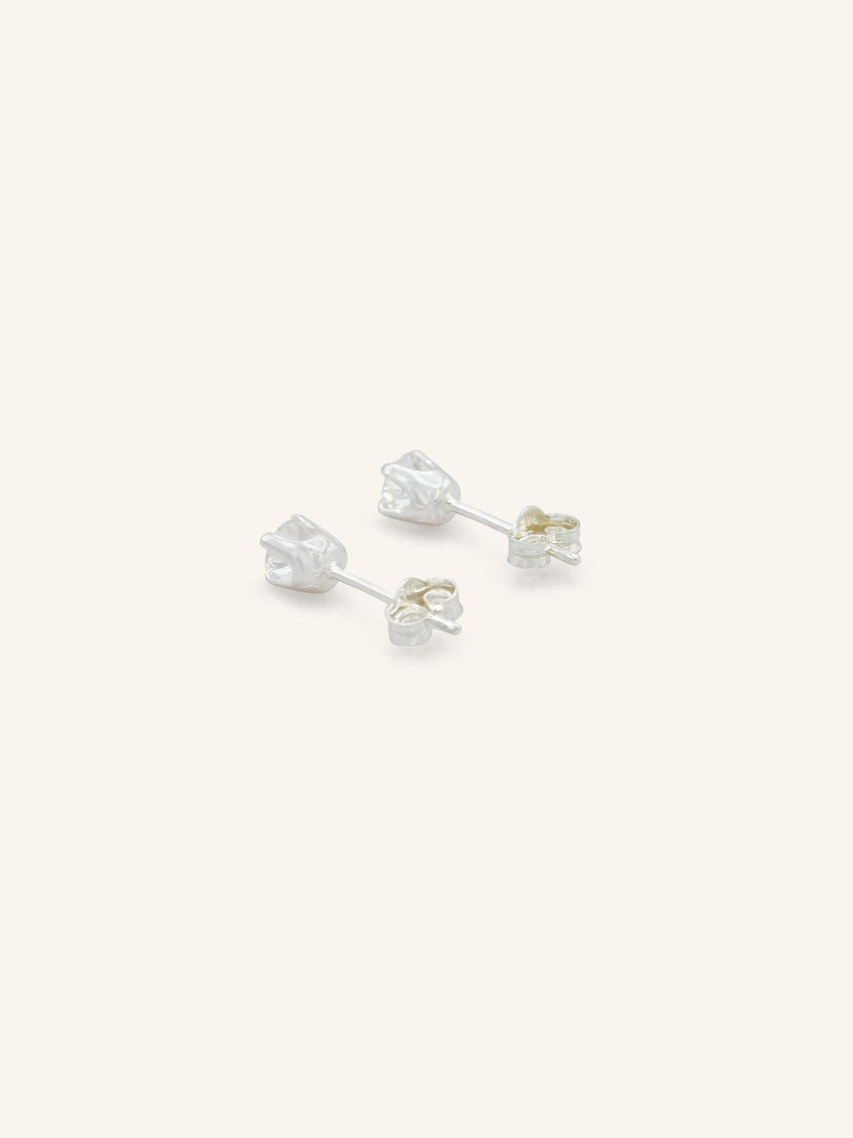 Sterling Silver Silver CZ Studs