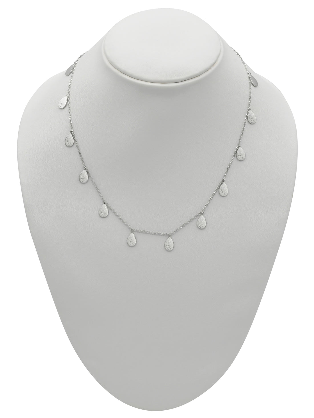 Sterling Silver Teardrop Necklace - Roop Darshan