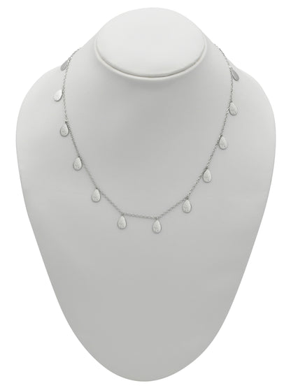 Sterling Silver Teardrop Necklace - Roop Darshan