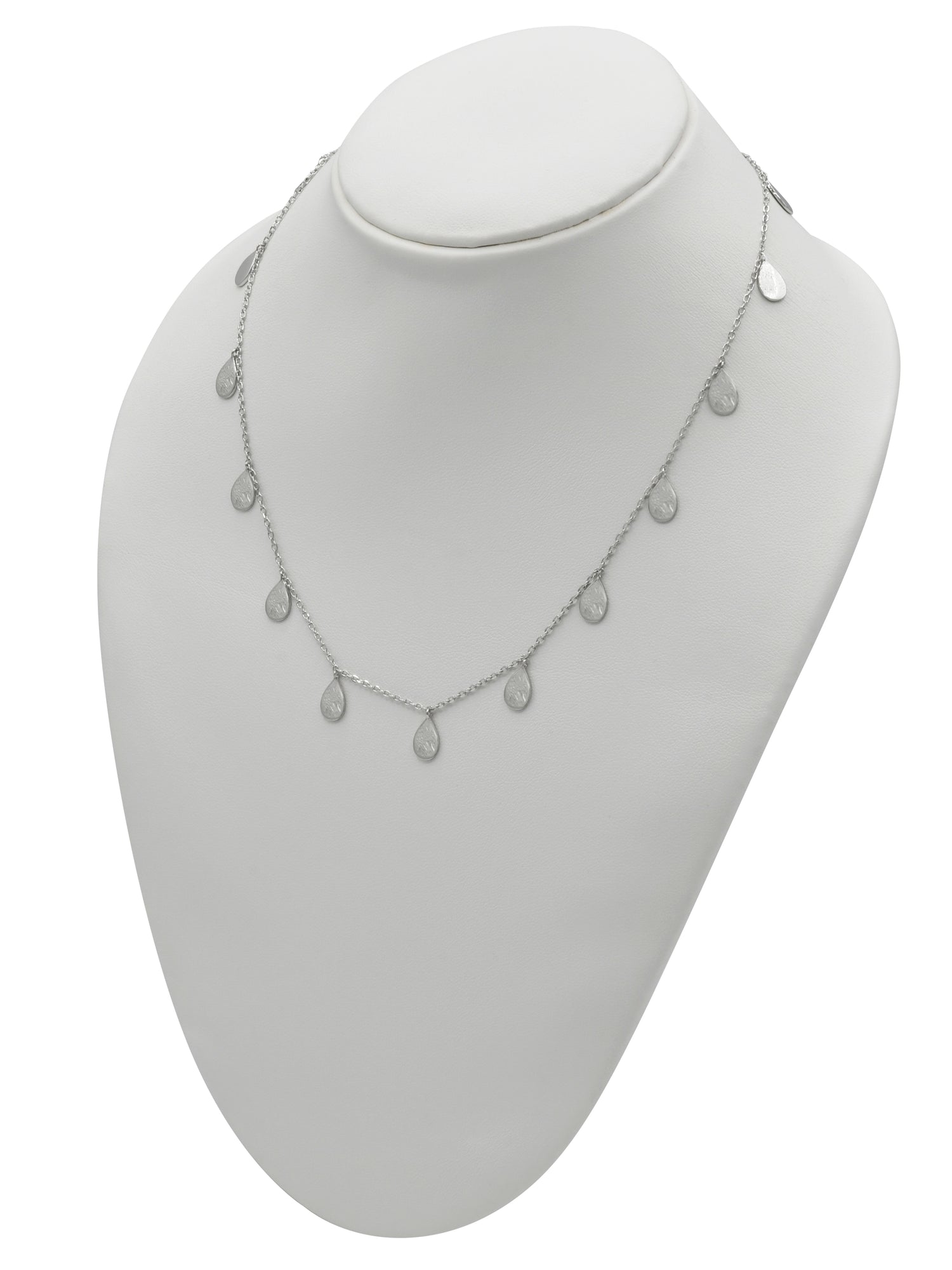 Sterling Silver Teardrop Necklace - Roop Darshan