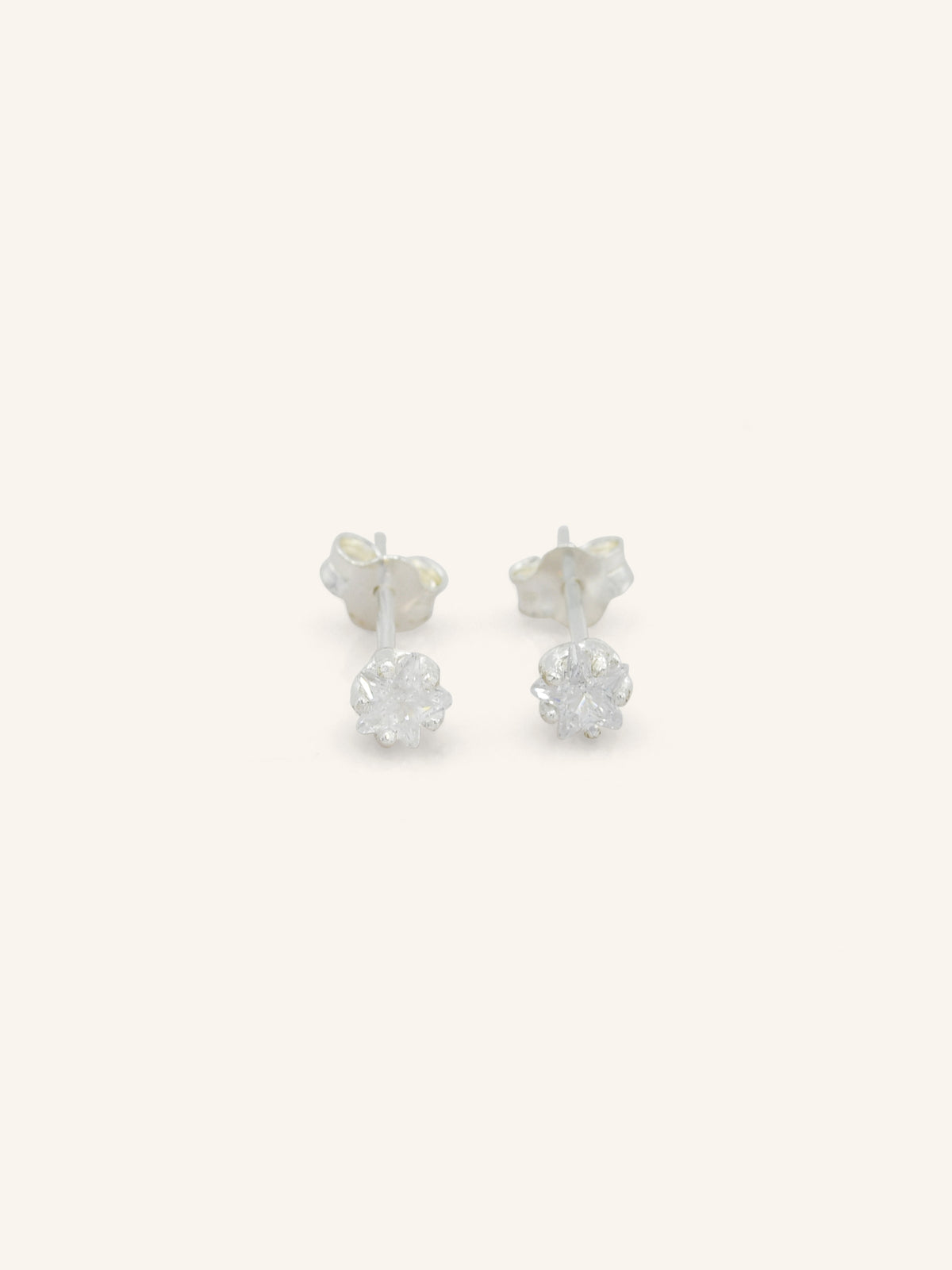 Mini Star Sterling Silver CZ Studs