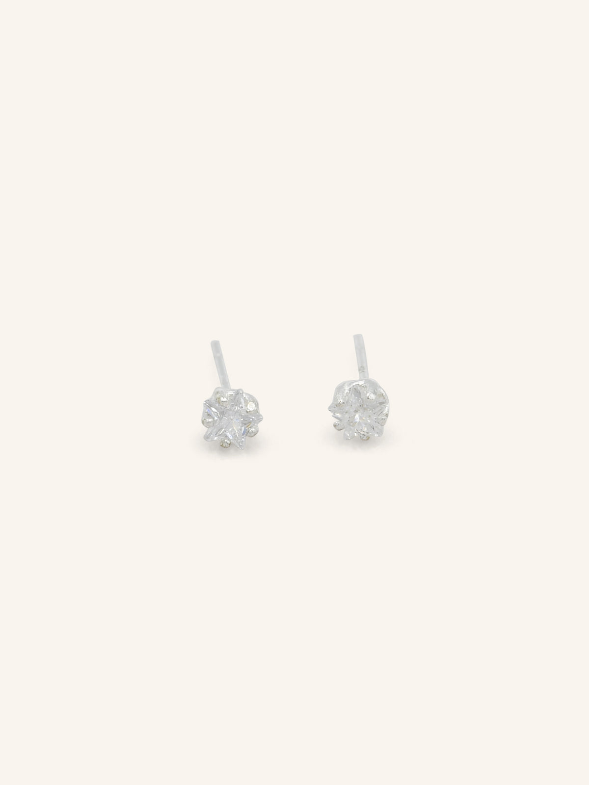 Mini Star Sterling Silver CZ Studs