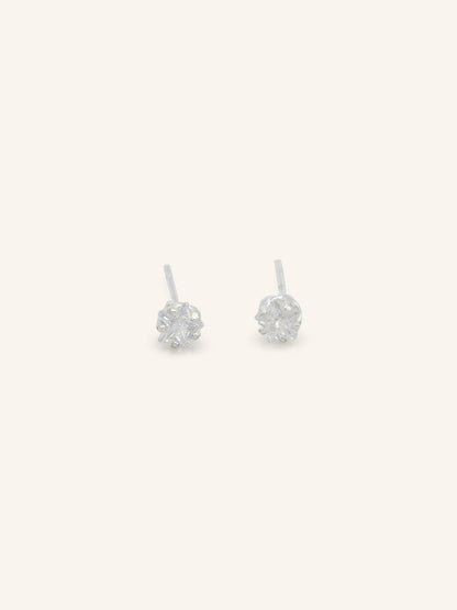 Mini Star Sterling Silver CZ Studs