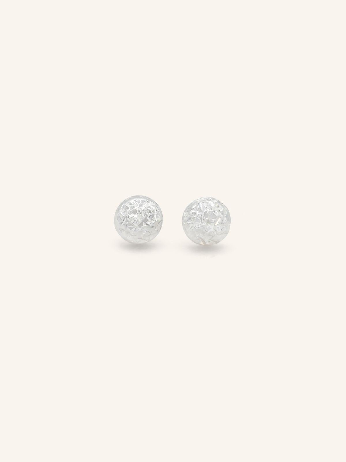 Textured Sterling Silver Ball Studs