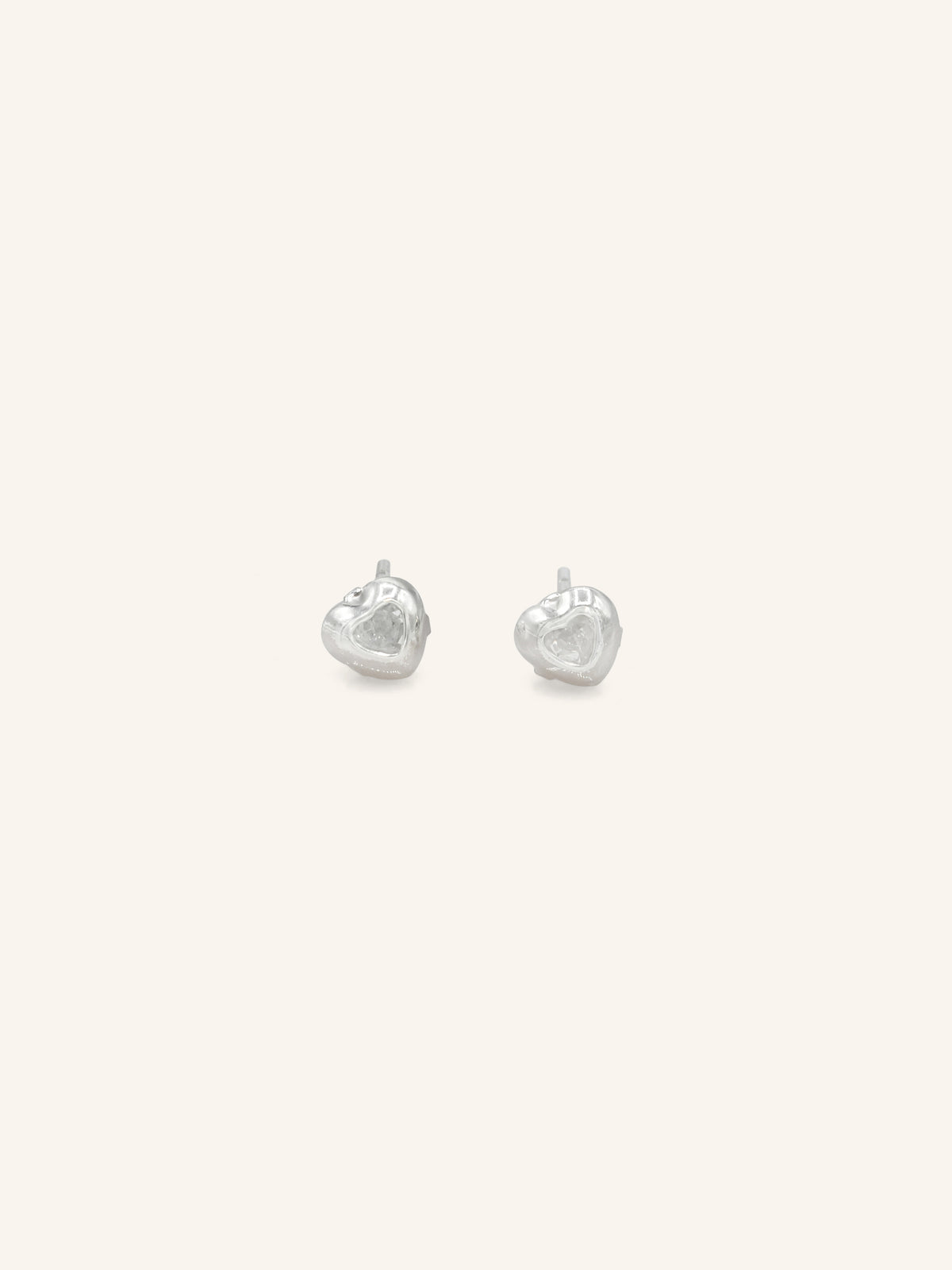 Sterling Silver Heart Studs