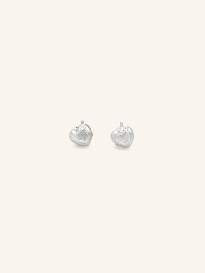Sterling Silver Heart Studs