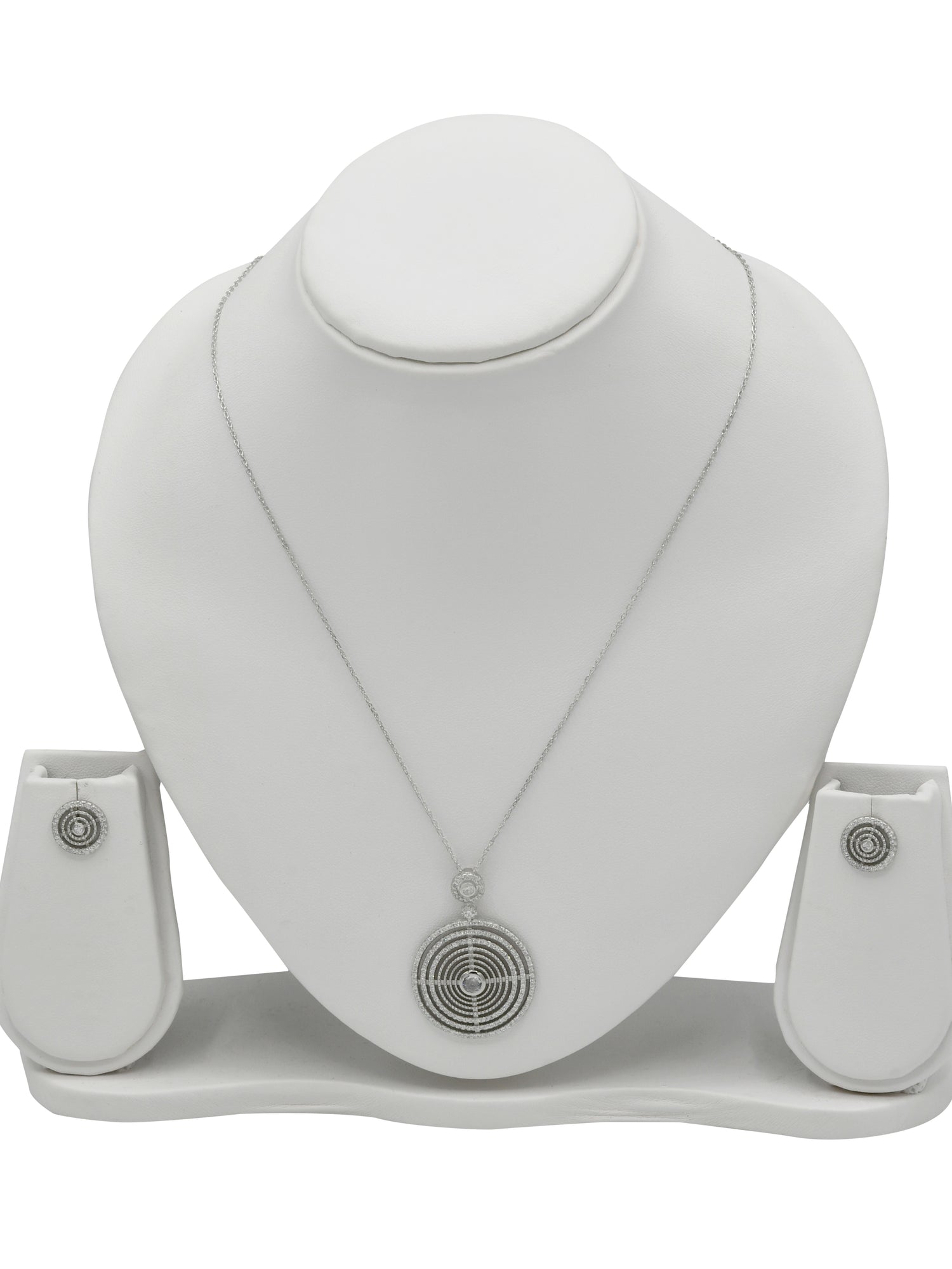 Sterling Silver CZ Necklace - Roop Darshan