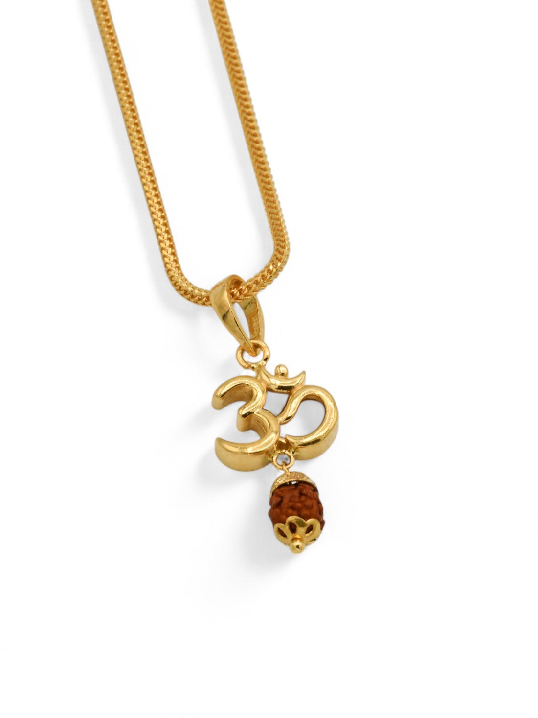 22ct Gold Om Rudraksh Pendant