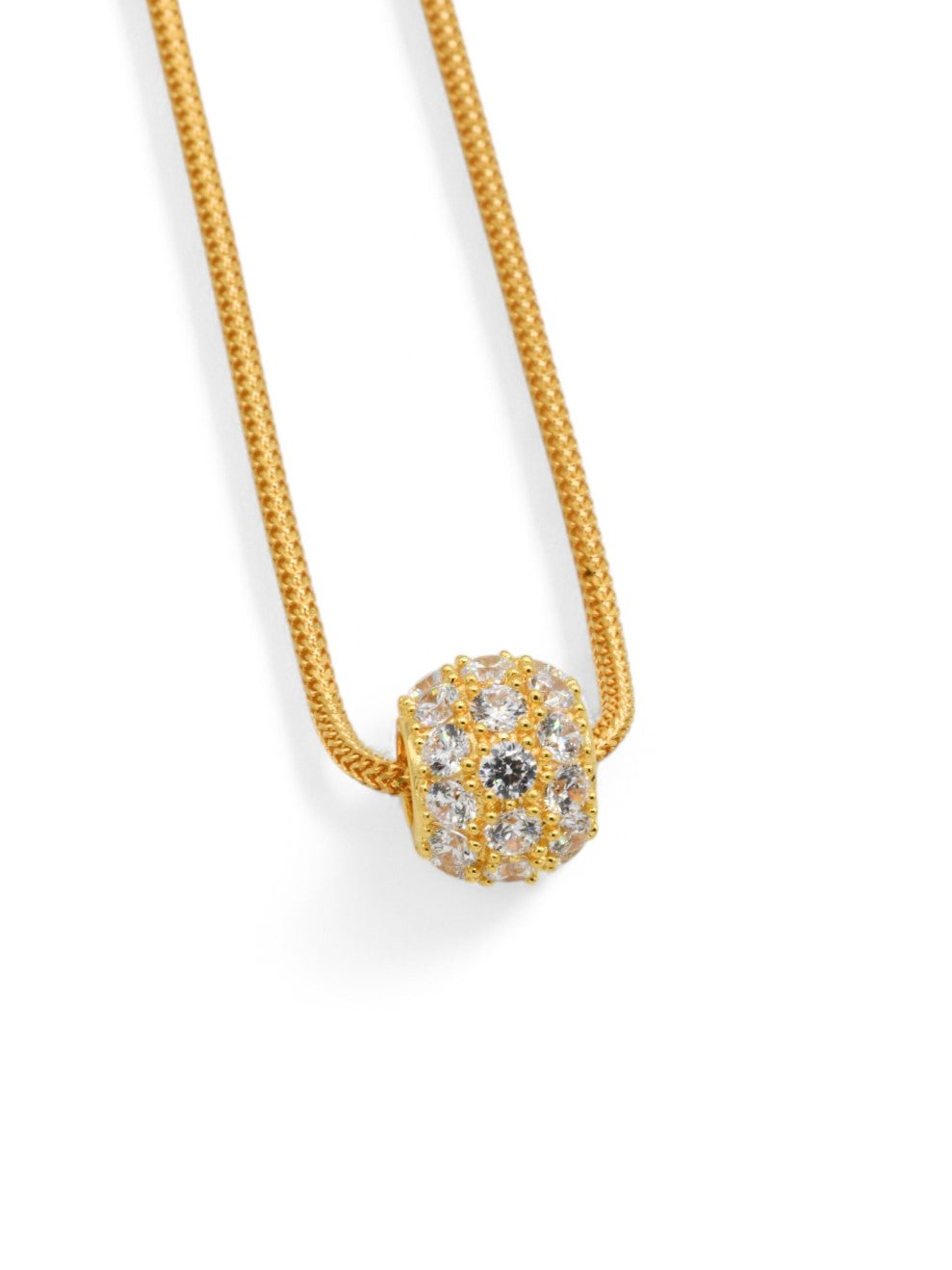 22ct Gold CZ Ball Pendant - Roop Darshan