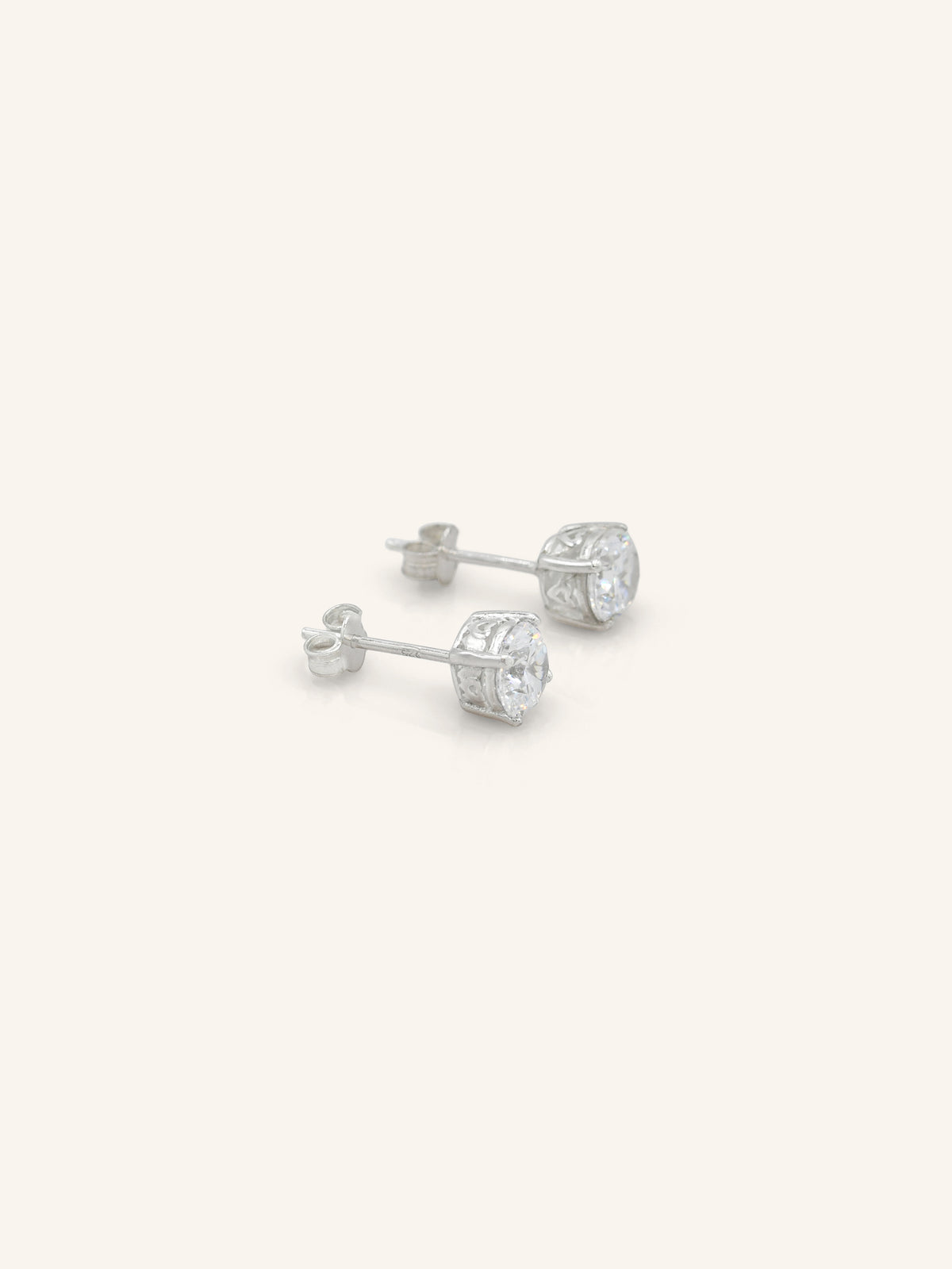 Classic CZ Sterling Silver Studs