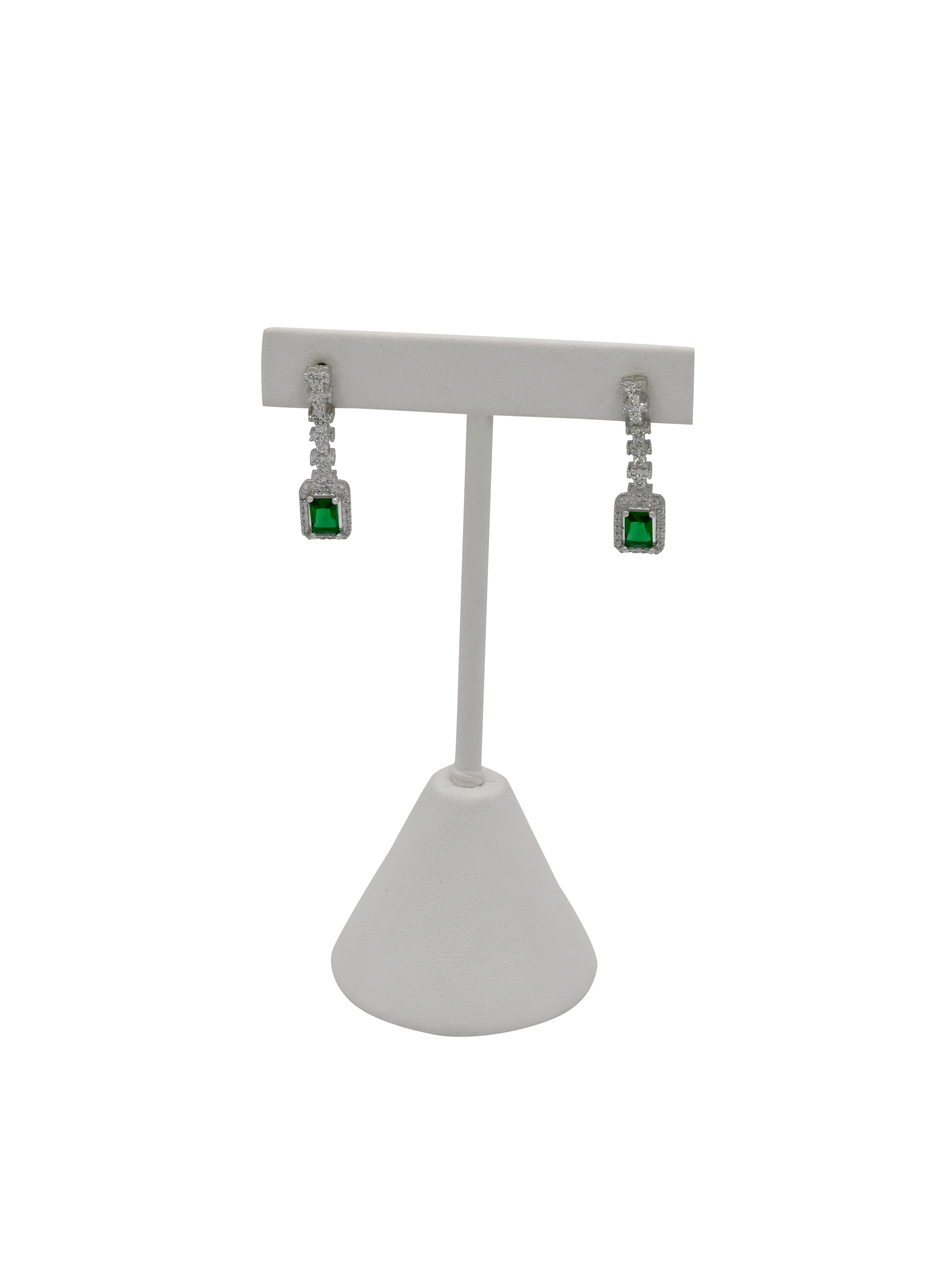 Sterling Silver CZ Necklace Set - Roop Darshan